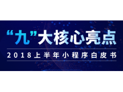 2018上半年小程序白皮书“九”大核心亮点 变现模式丰富